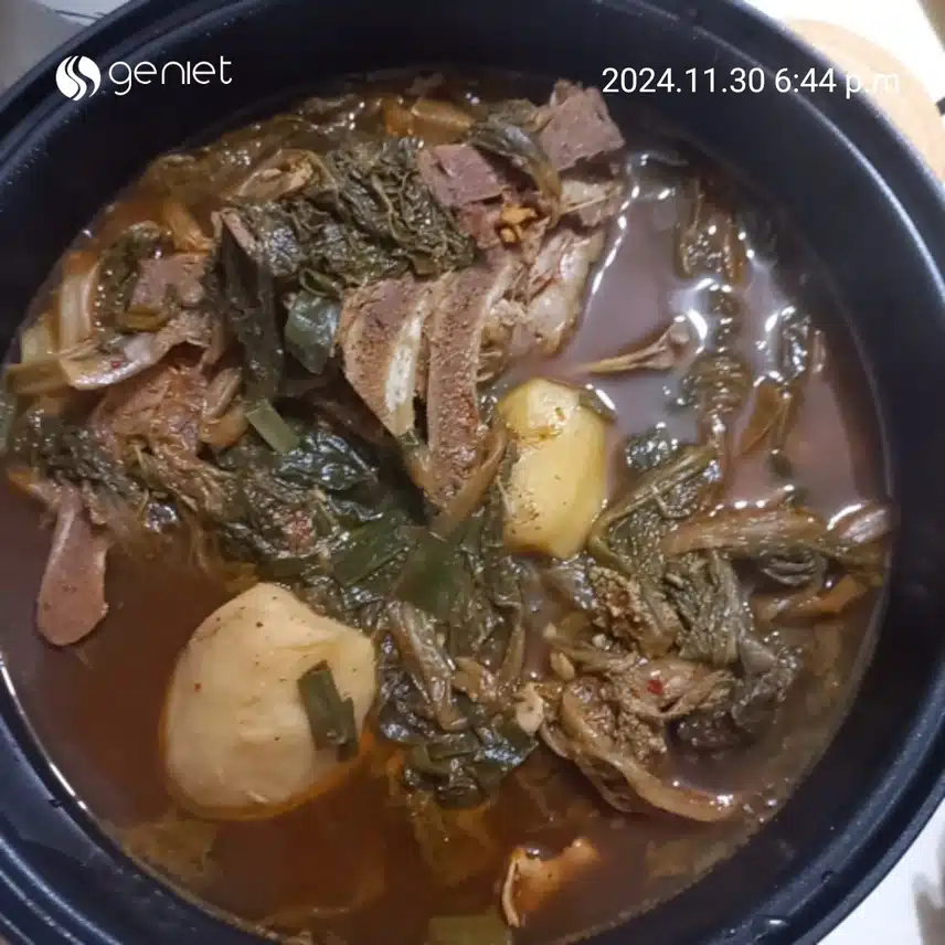 저녁감자탕