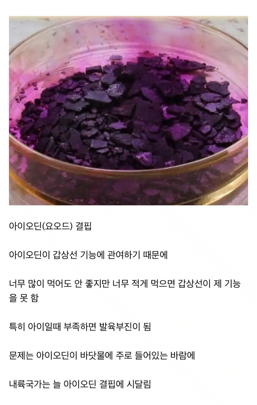전 세계적으로 섭취가 부족해서 문제라는 영양소