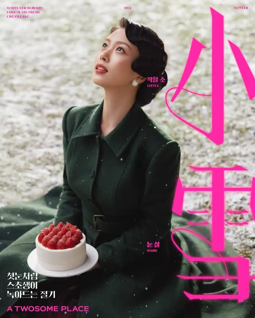  겨울느낌 가득한 고민시 투썸 포스터 모음