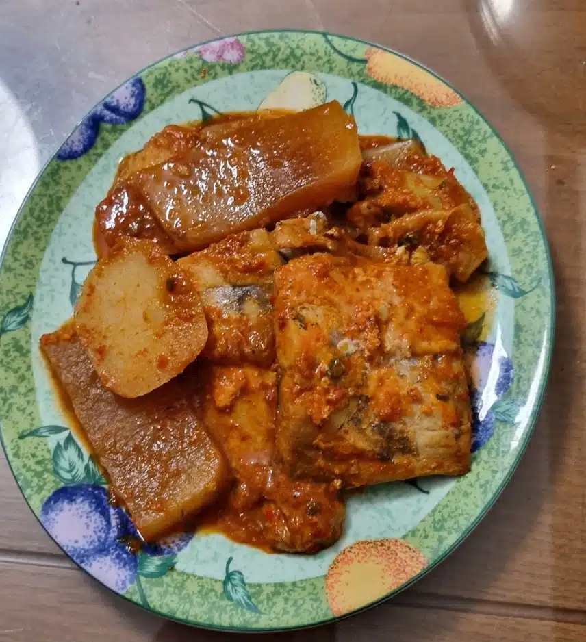 저녁에 무우삼치조림