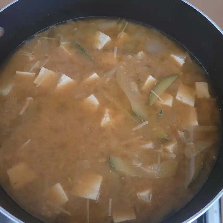 된장찌개 만들었어요.