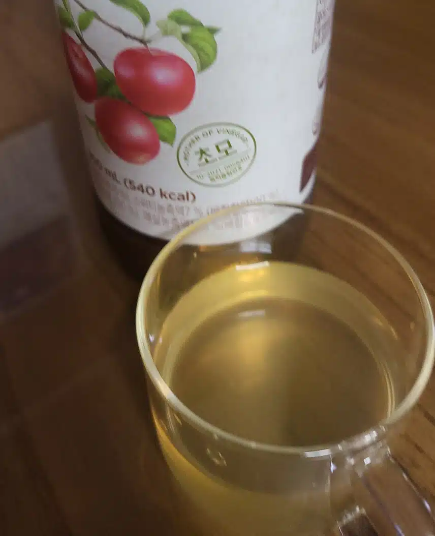초모식초 한 잔 마셔요.