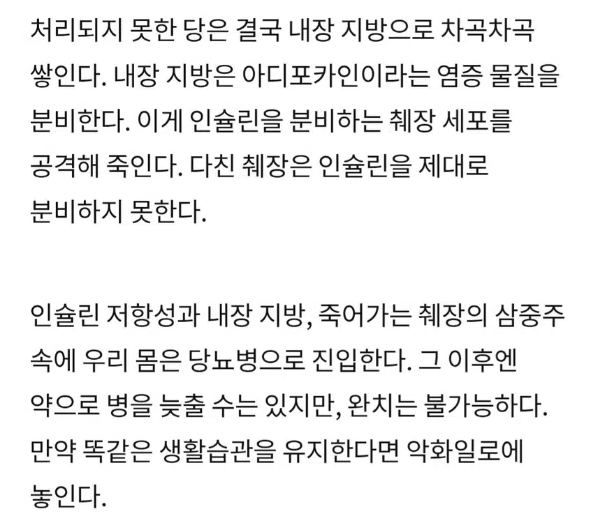 당뇨 쳐부수는 3가지~