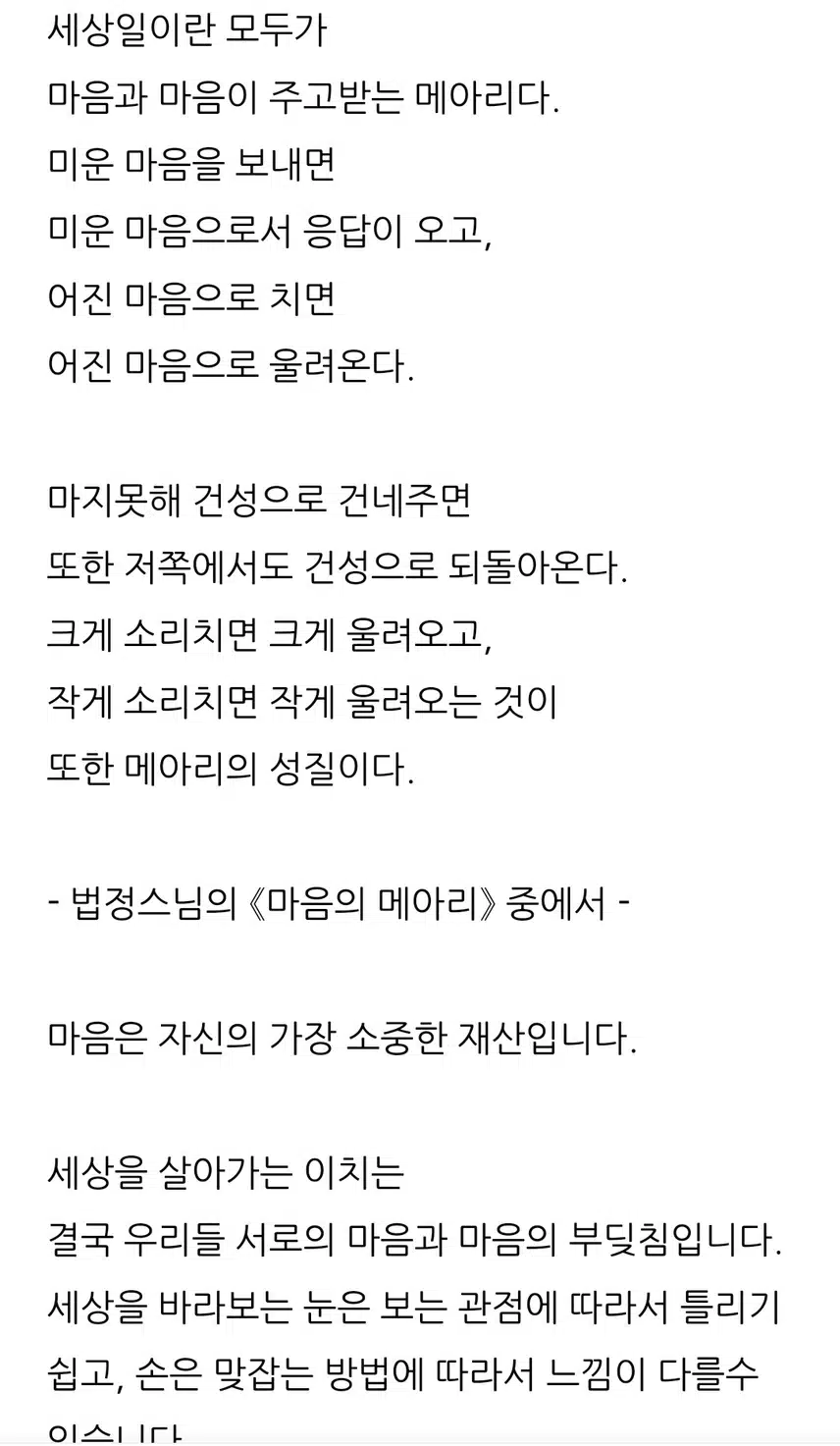 마음의 메아리
