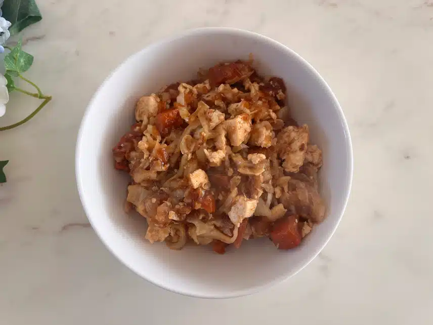 공복운동후 식사 🍖양배추두부 볶음밥