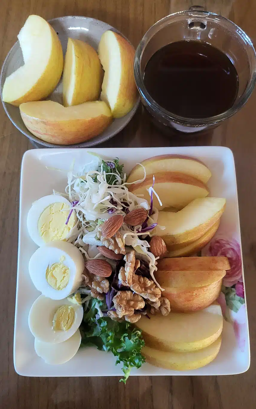 아침 준비했어요.