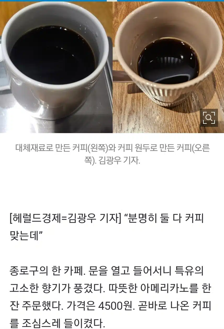 커피도 가짜 커피가 있다?