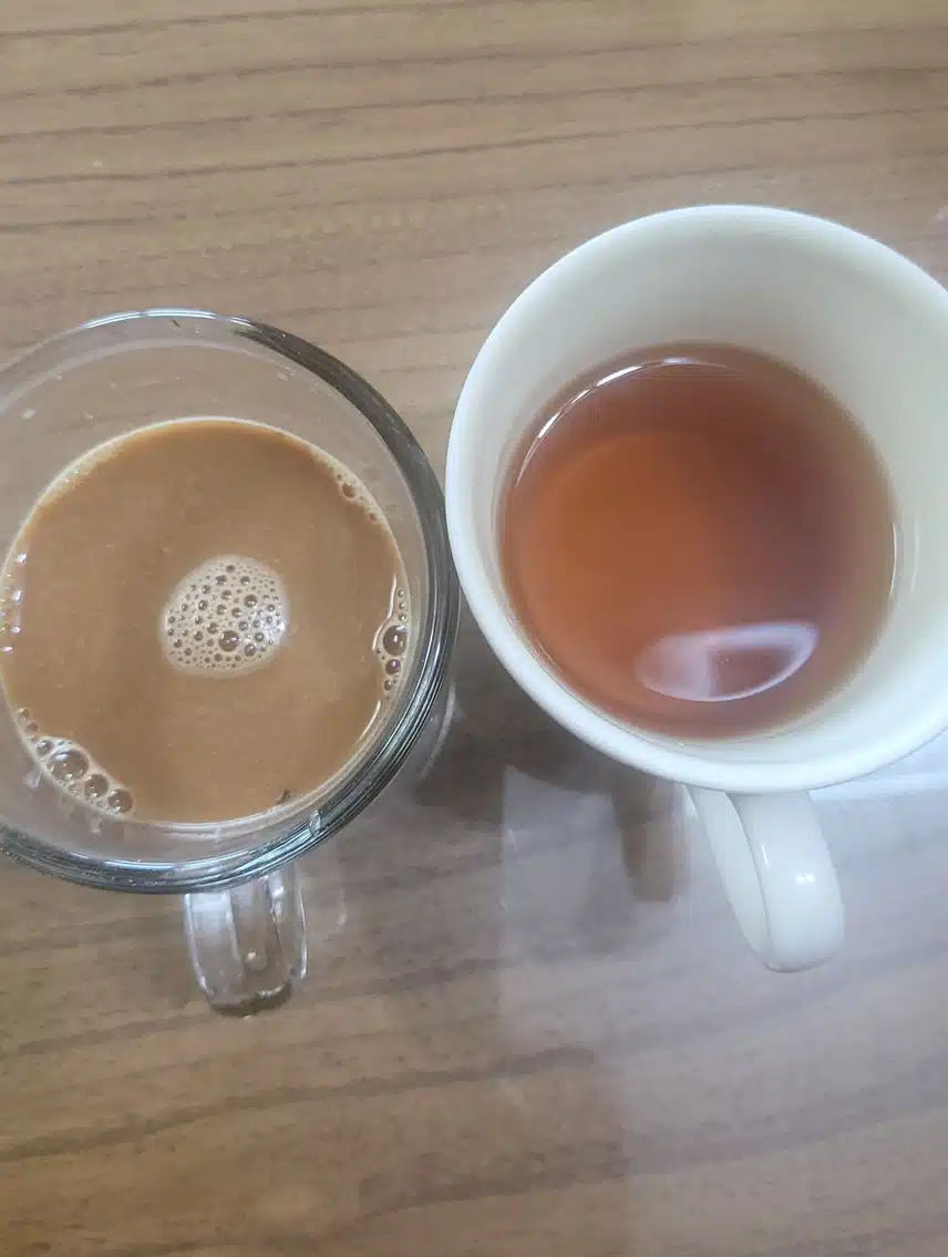 작두콩차 따뜻하게 마셔요.