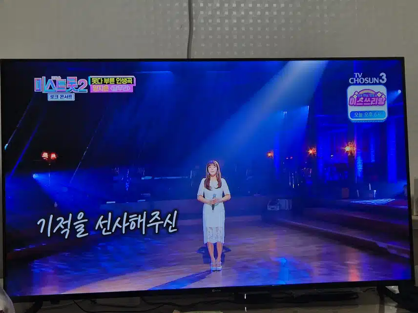 오랜만에 양지은님의 무대를 봤네요 미스트롯때 토크콘서트 였어요