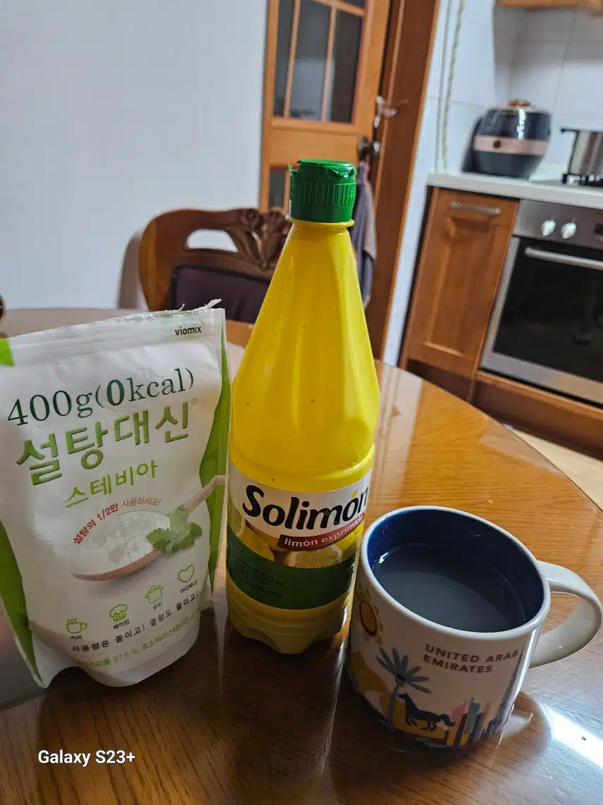 레몬 스테비아 차