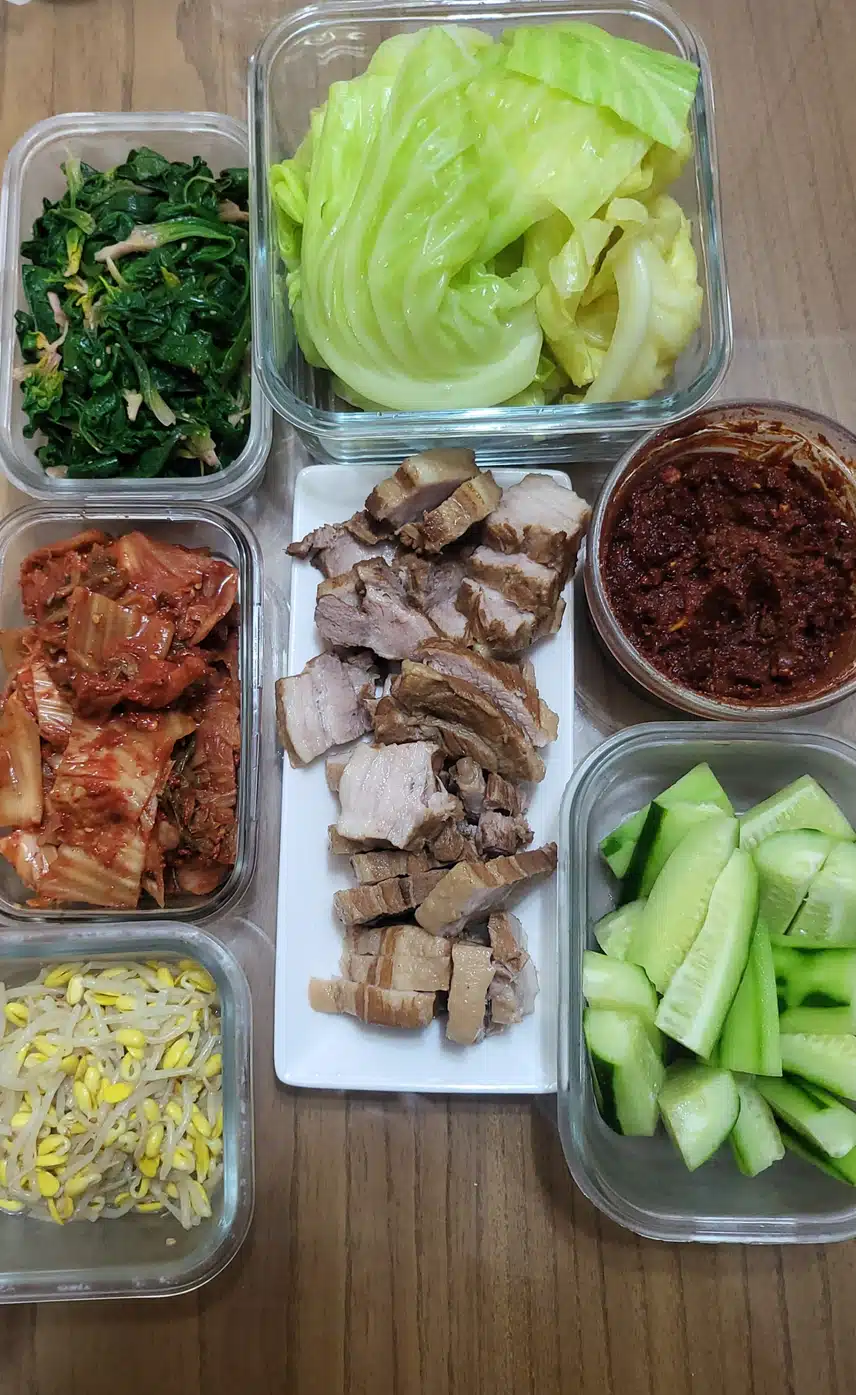 삼겹살 수육 보쌈 