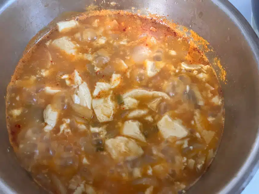 저녁은 🍲순두부찌개와 🍗닭볶음탕