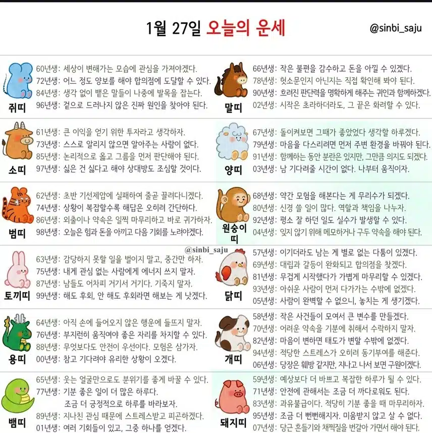 오늘의 운세