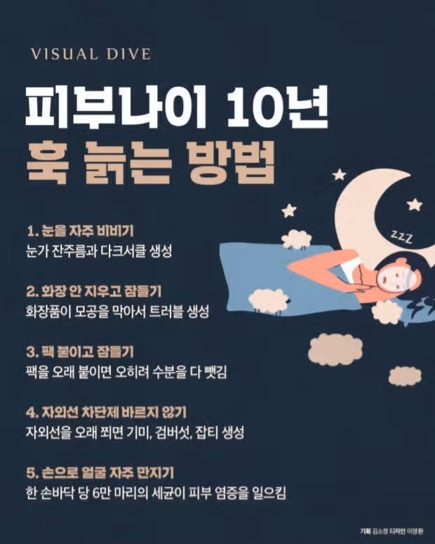 피부나이 10년 훅 늙는 방법