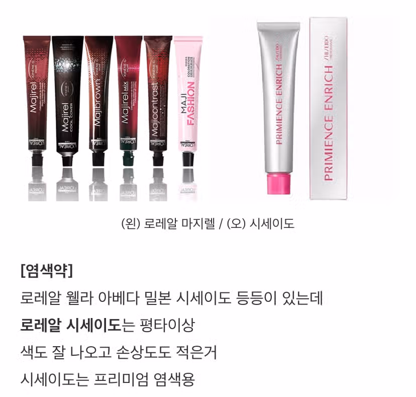 미용실에서 쓴다는 전문가용 제품들