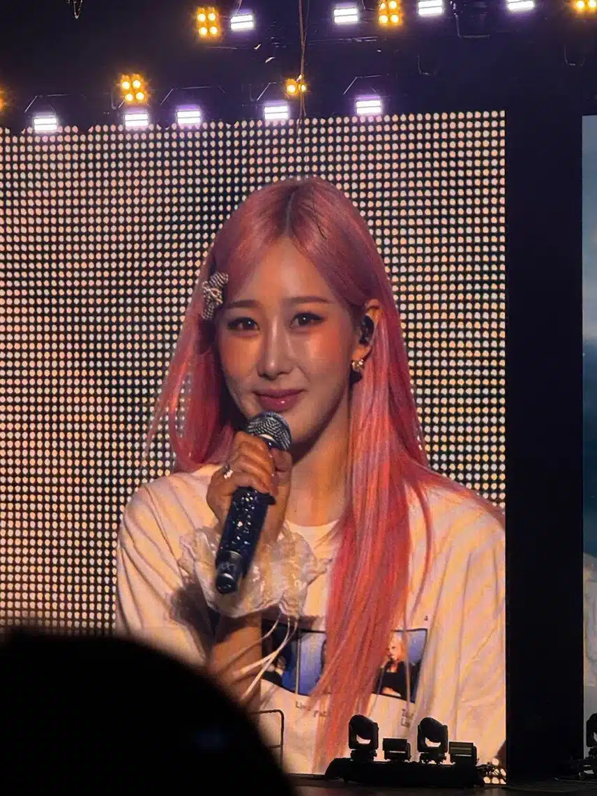 오늘 에스파 오클랜드 콘서트 전광판jpg
