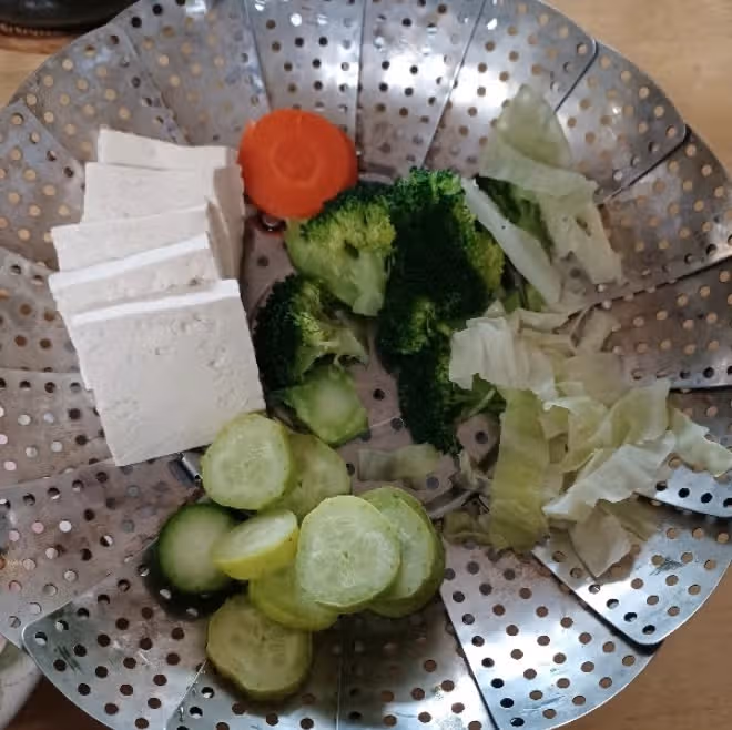 아침 채소찜이에요~