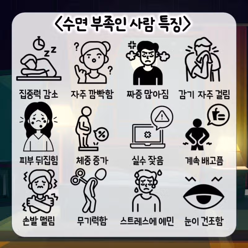 수면 부족 증상