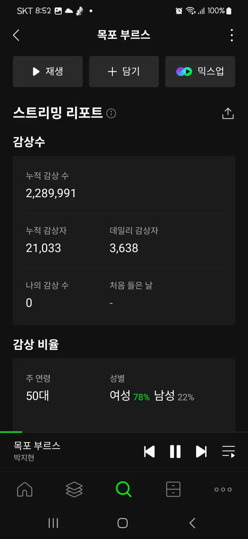 제목만 들어도 엄마가 생각나는 목표부르스 스밍합니다