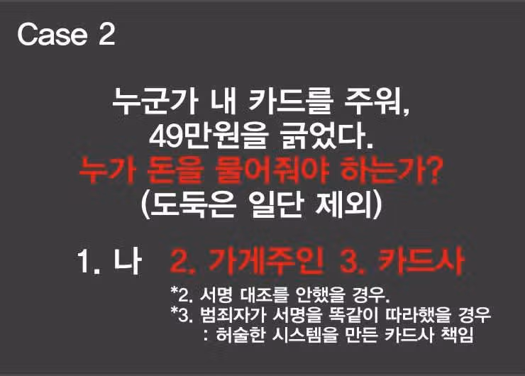 신용카드 뒷면 서명의 중요성