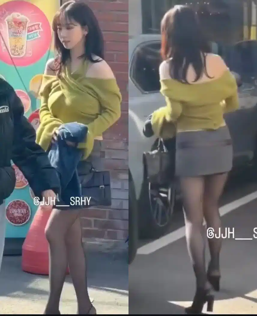 오늘 지드래곤랑 굿데이 촬영한다는 카리나 폰카짤
