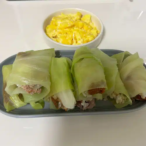 맛있지만 2% 부족한 저녁 식단 양배추쌈밥