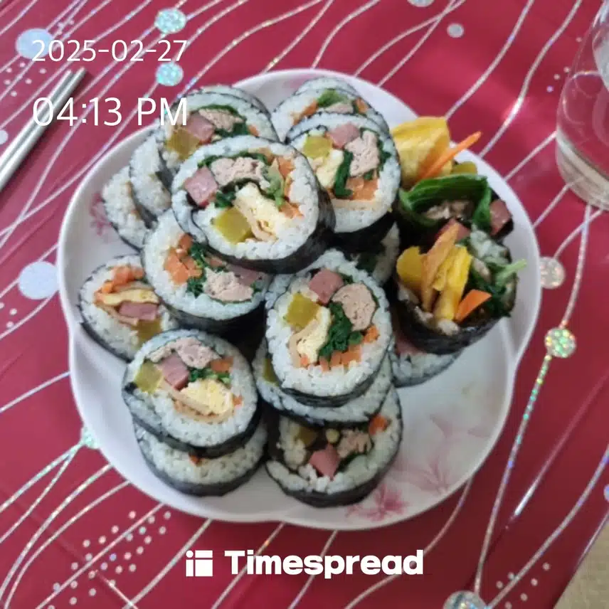 2/27  저녁은 참치김밥 말기 성공