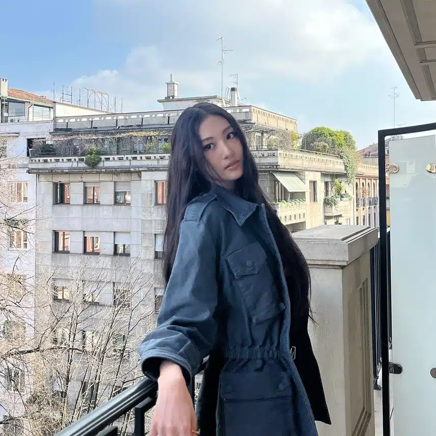 Miao Ga-won, a model who attended the Prada show