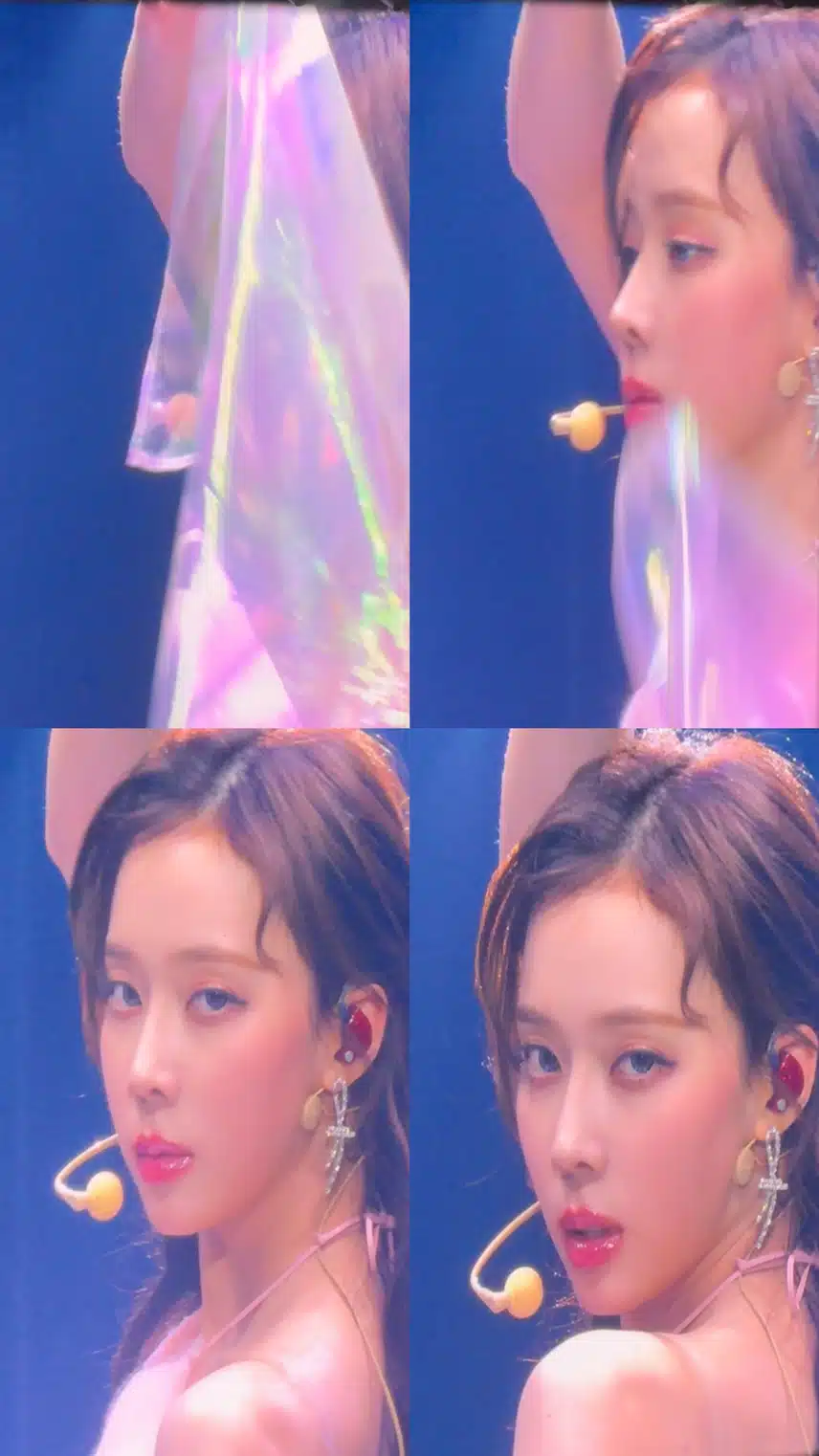어제 에스파 런던 콘서트 단발 지민정 전광판jpg