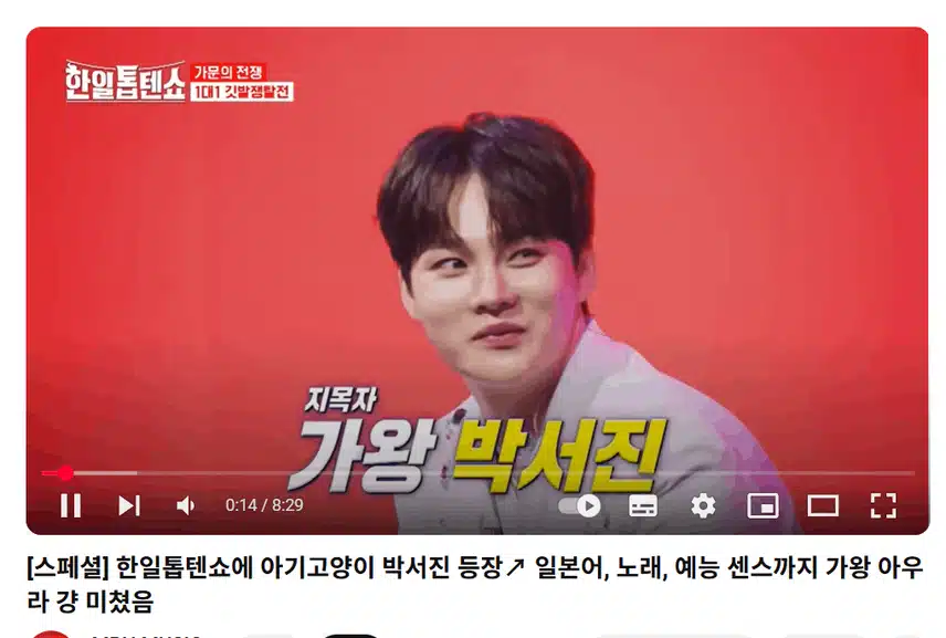 아기고양이 박서진 등장