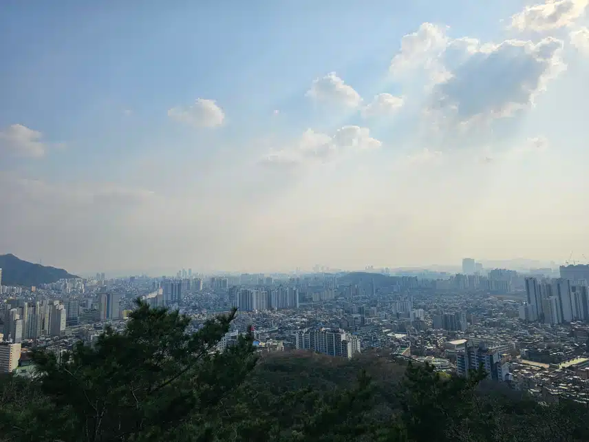 산에 왔어요