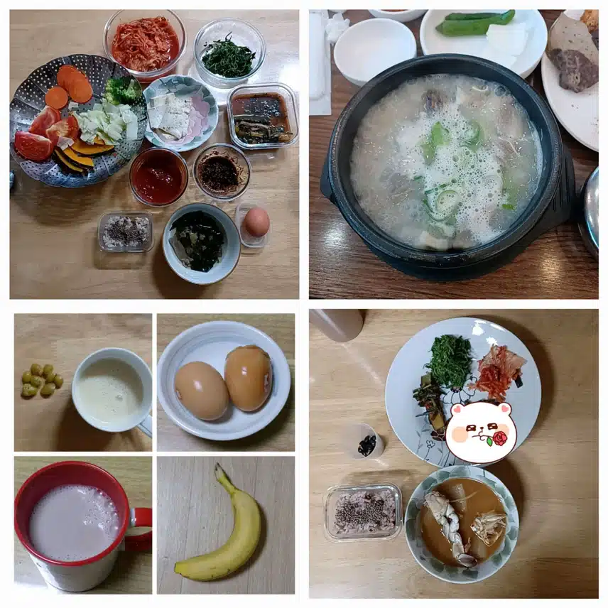 4/22화 오늘의 식단, 순대국 꽃게탕