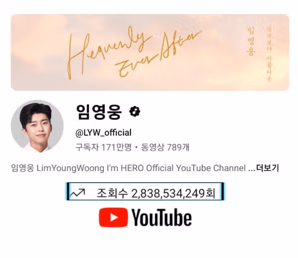 임영웅, 28억 뷰의 남자 대단하네요 !ㅎㅎㅎ