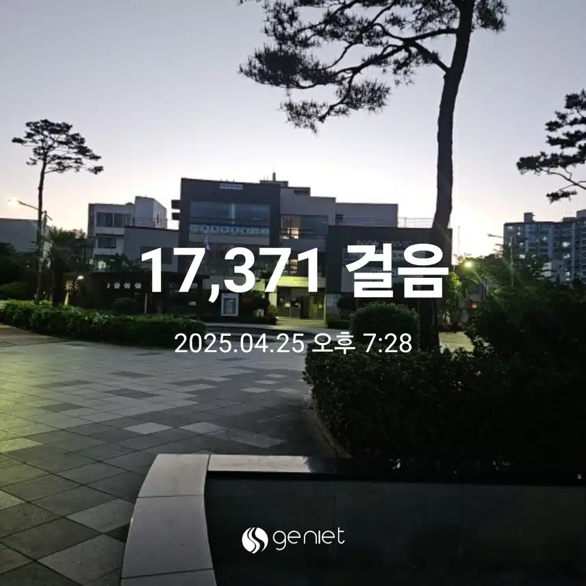 저녁 노을빛 산책 시간