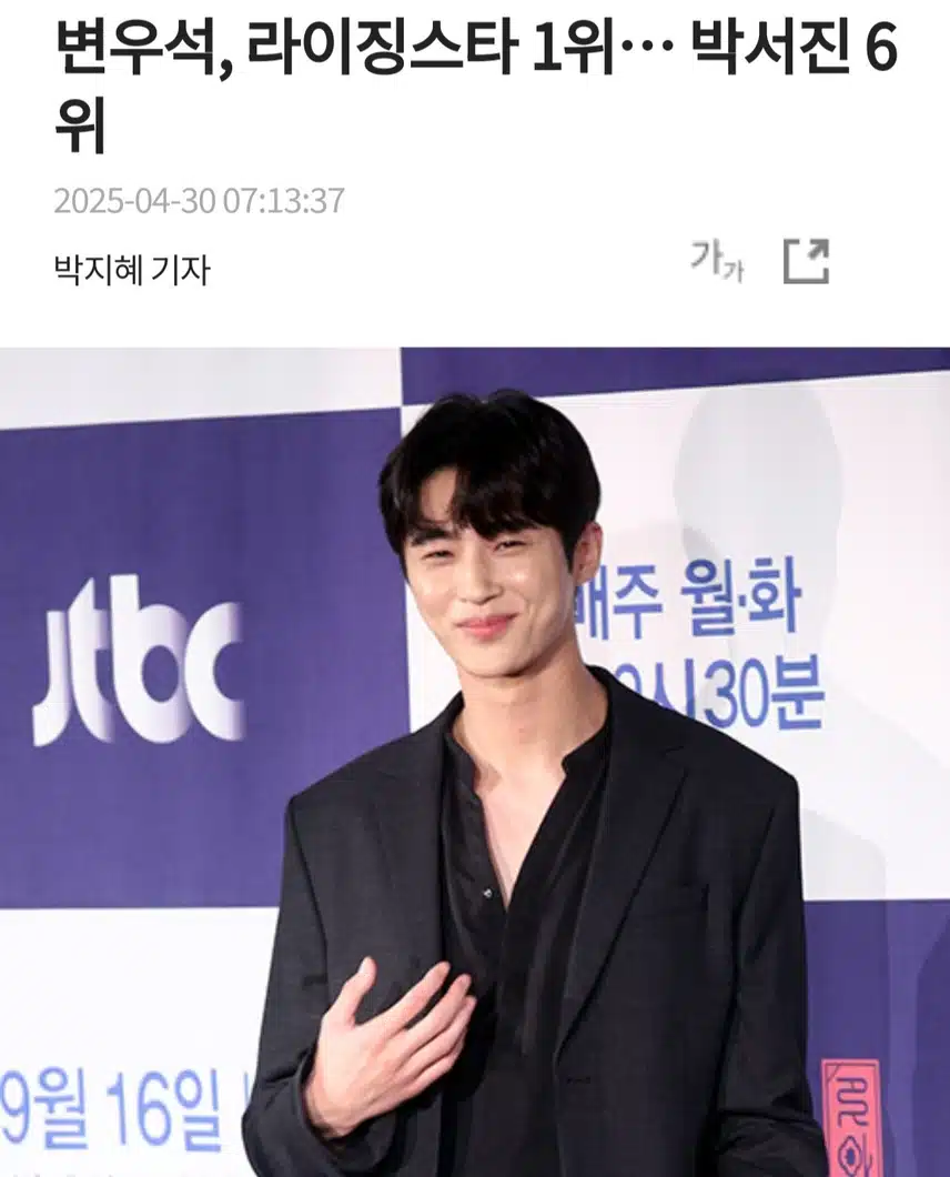 우석님 4월브랜드평판 1위 달성