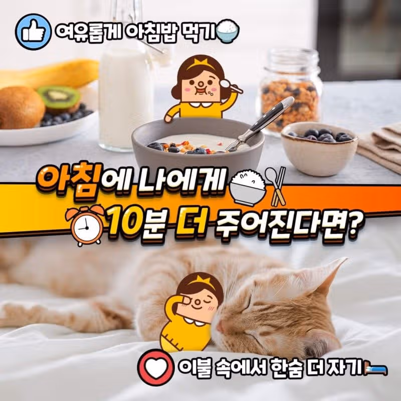 아침에 나에게 10분 더 주어진다면?