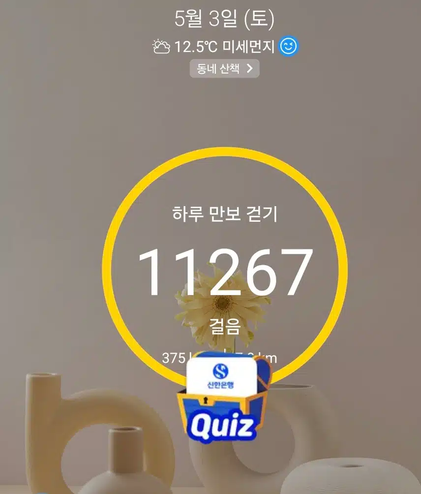 1만보 걷기 운동 완료