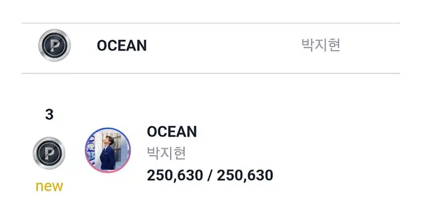 박지현 아티스트 써클챠트 플래티넘 인증