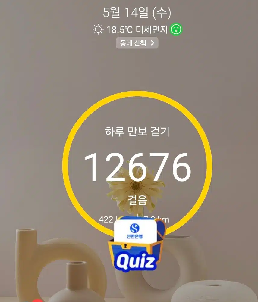 1만보 걷기 운동 마침
