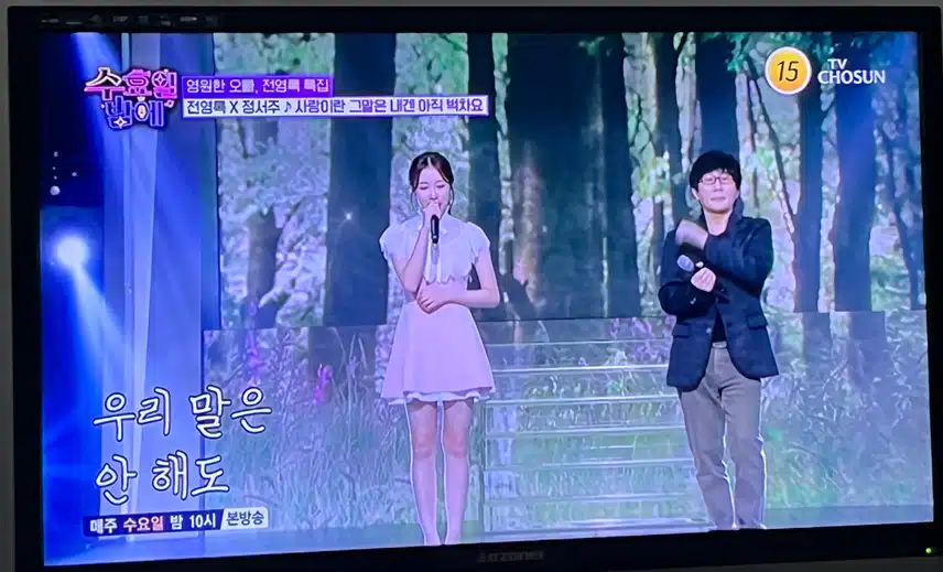 음색깡패 정서주와 전영록님의 무대에요