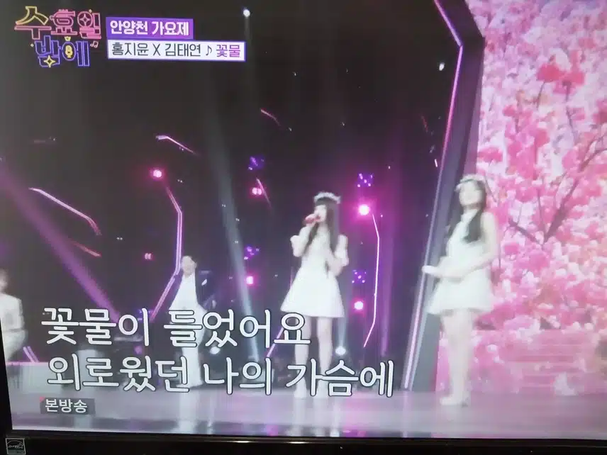 안양천 가요제 홍지윤 .김태연 나왔어요