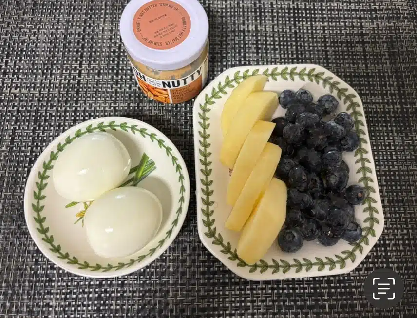 아침식단🍎🫐🥚🥜