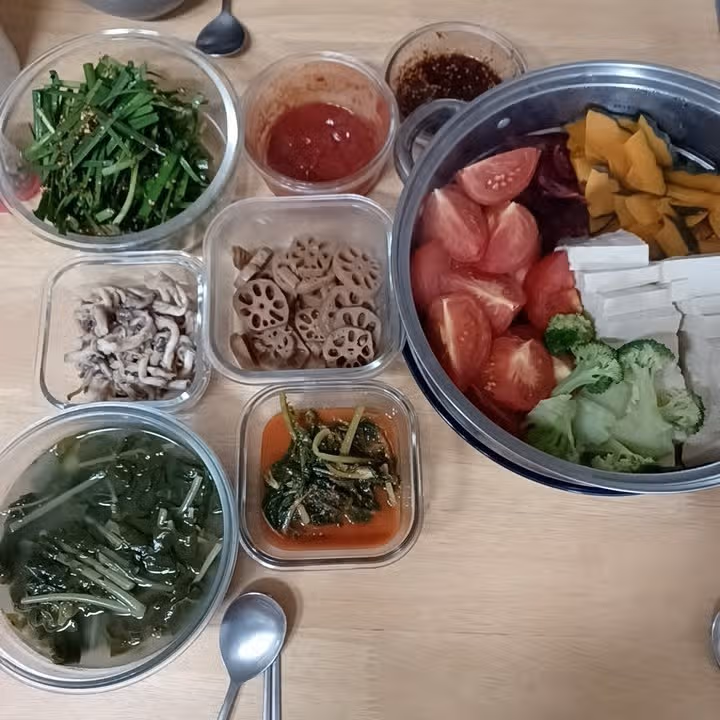 오랜만에 가족들과 아침 먹어요~