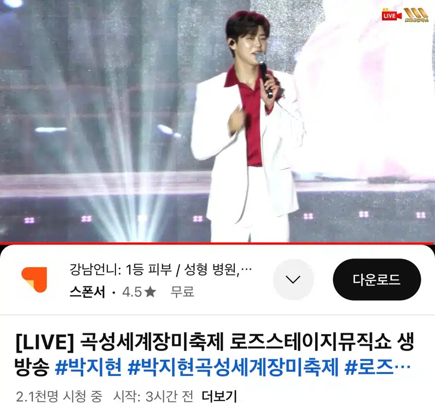 지현님 곡성 장미축제에 나오셨네요