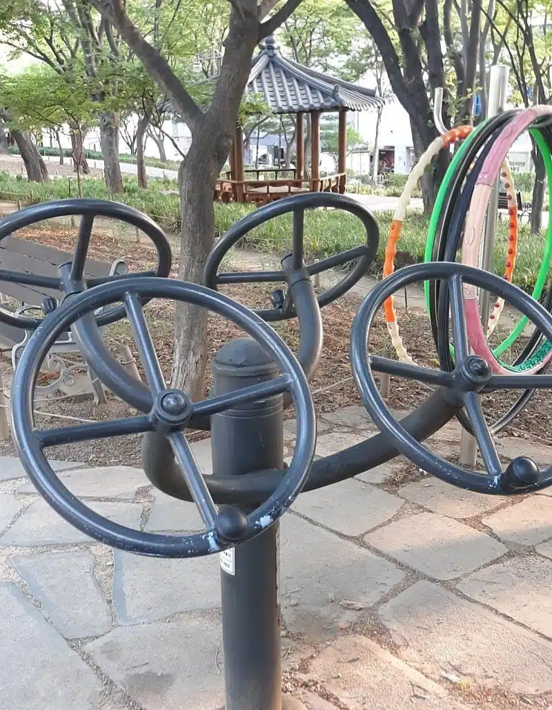 공원에서 운동