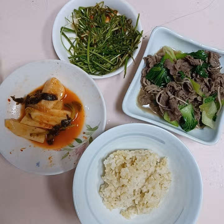 저녁 소고기볶음 먹었어요