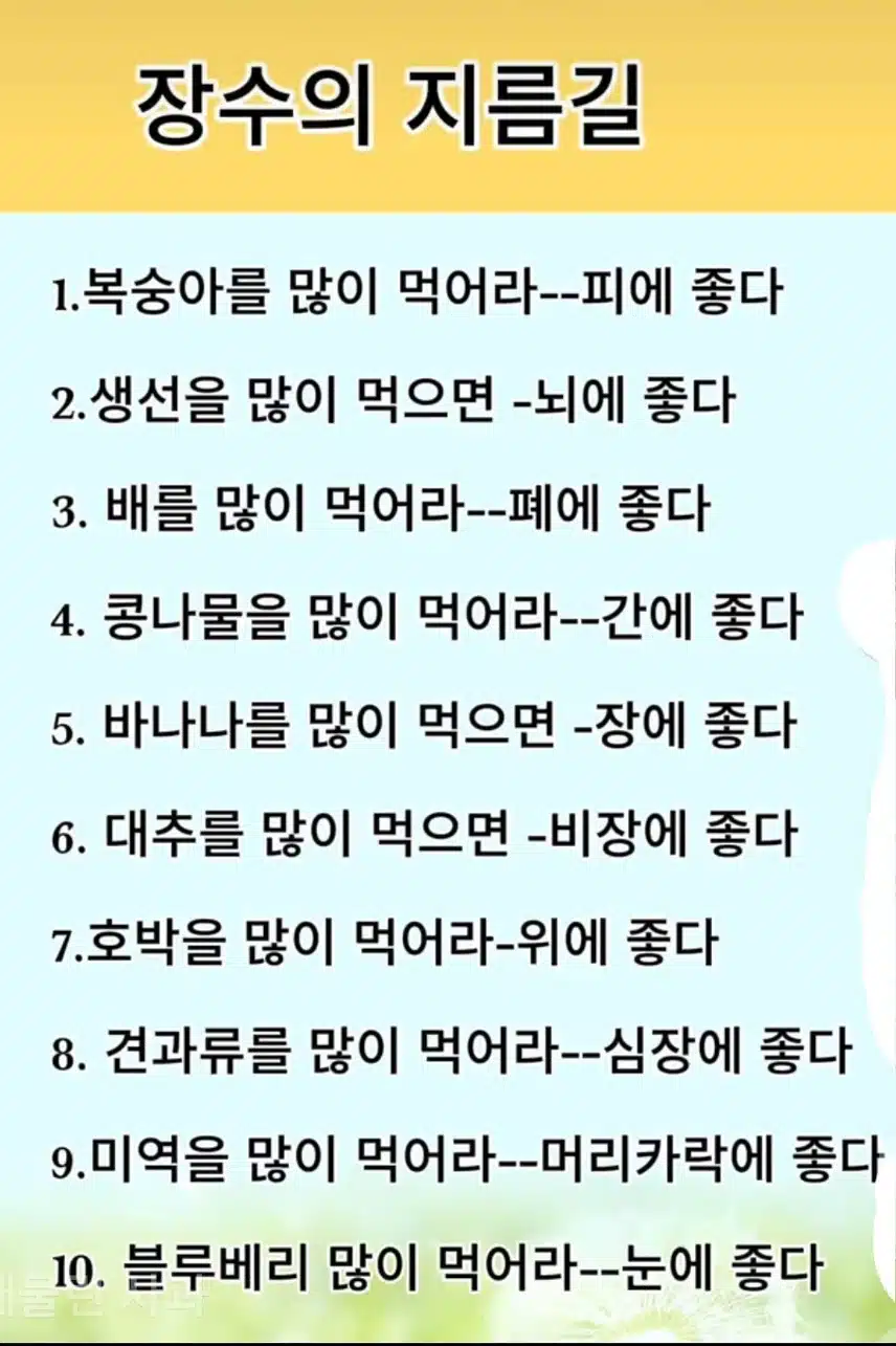 건강하게 길게