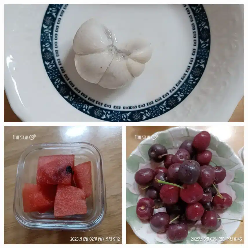아침점심, 채소찜과 가자미조림