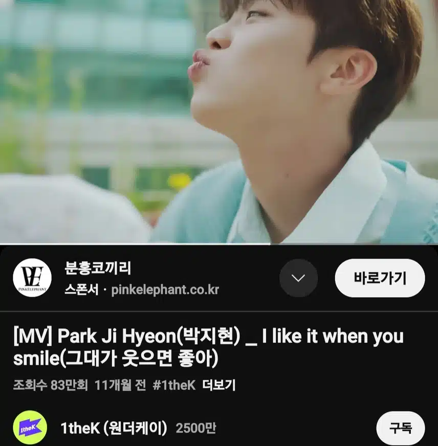 박지현 가수님 그대가 웃으면 좋아 MV
