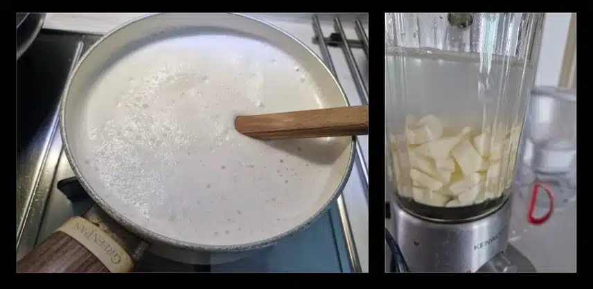 열무가 도착해서 감자풀 쒀요..ㅜㅜ